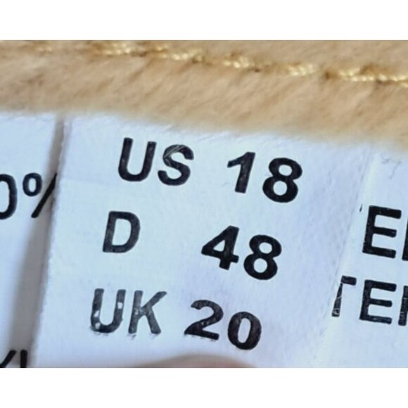 VTG 90s Boutique Europa Gold Velvet Wavy Mini Furry Skirt Womens Size 18 Y2K - Picture 9 of 11